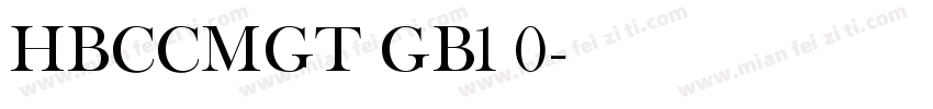 HBCCMGT GB1 0字体转换